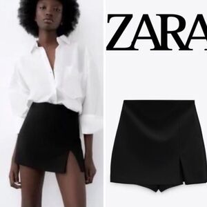 NWT ZARA SLIT SKORT BLOGGERS FAVORITE SZ XS